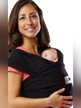 Baby K'Tan Black Cotton Wrap Sling Size Large Barely Used